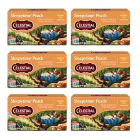 Celestial Seasonings Sleepytime Peach tea bags for caffeine-free bedtime ritual