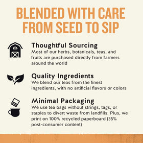 Celestial Seasonings Sleepytime Peach ingredients with spearmint and chamomile
