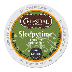 Celestial Seasonings Sleepytime pod box front evokes comforting evening calm.