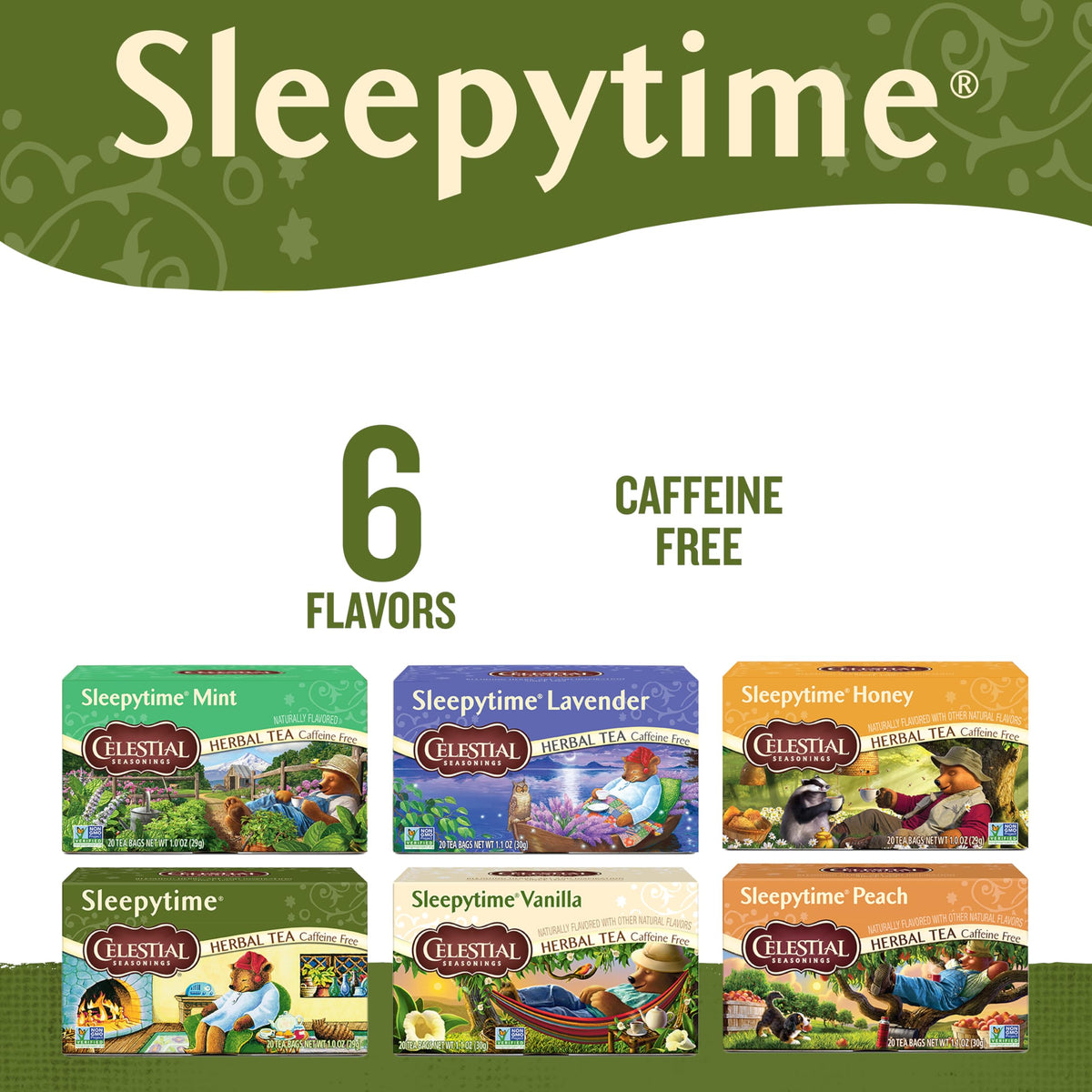 Sleepytime tea bags without tags promote waste-free brewing by Celestial Seasonings.