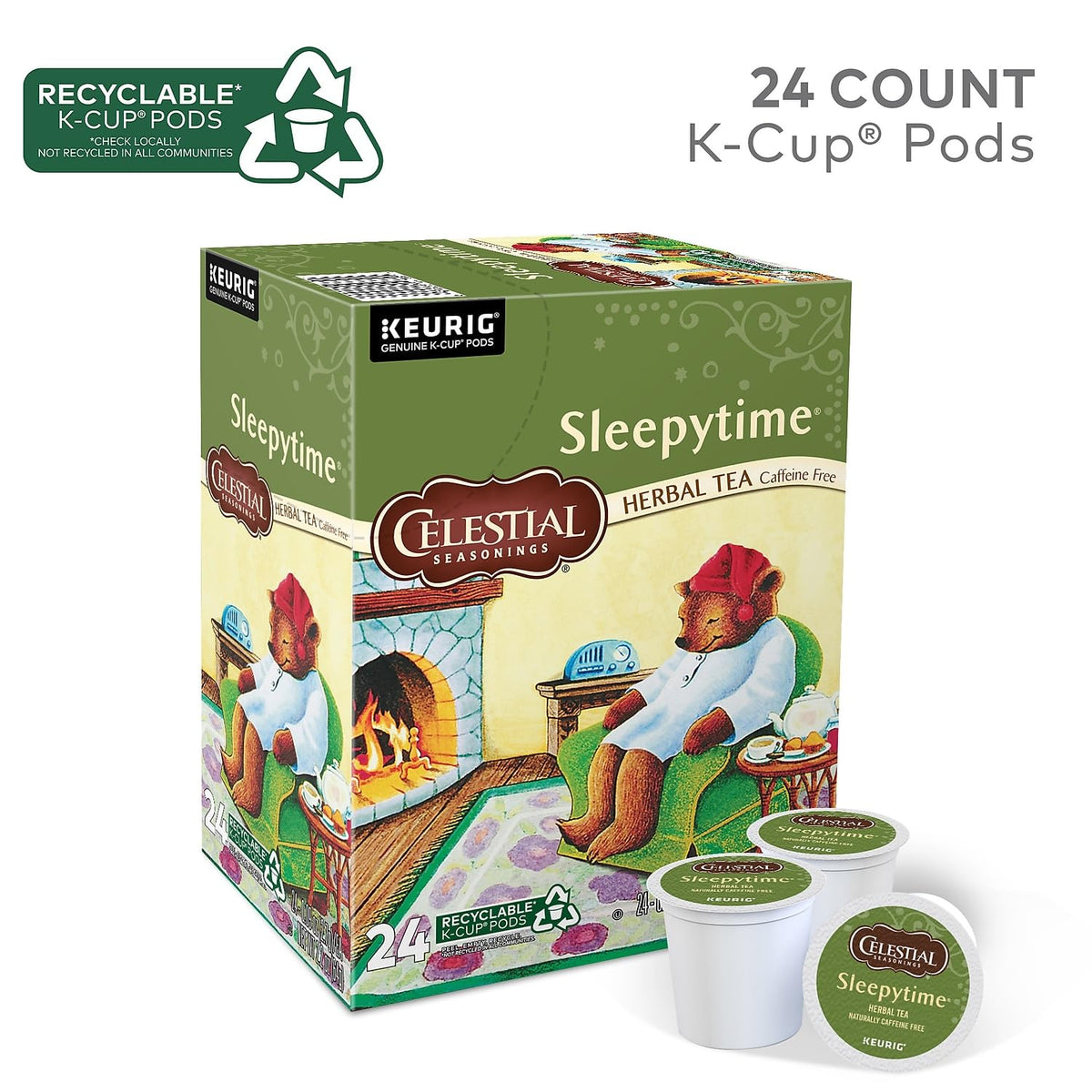 Sleepytime tea cup with steam highlights soothing aroma and cozy ritual.