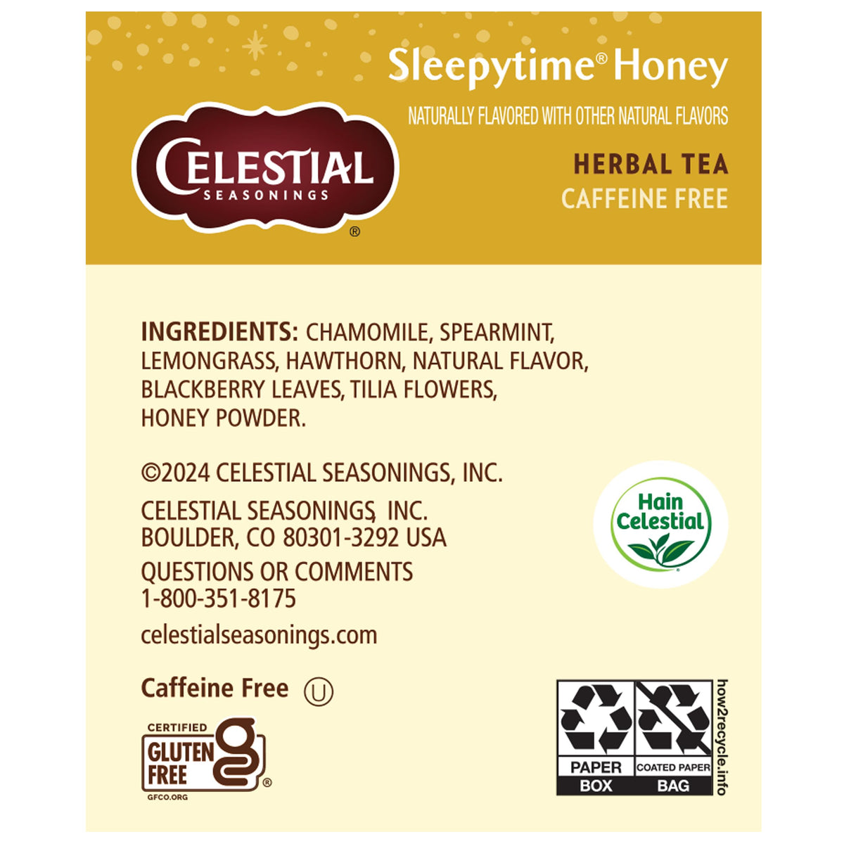 Celestial Seasonings Sleepytime tea steeping releases mint and chamomile aroma