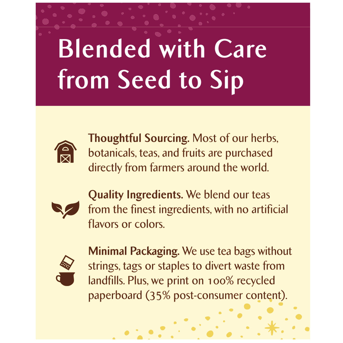 Brewing guidance shown for perfect steep, 4-6 minutes for rich flavor.