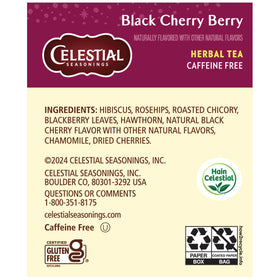 Stringless Celestial Seasonings tea bags displayed for quick preparation.