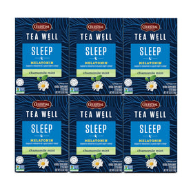 Celestial Seasonings TeaWell Sleep with Melatonin tea bags ready to brew for a soothing nightly routine