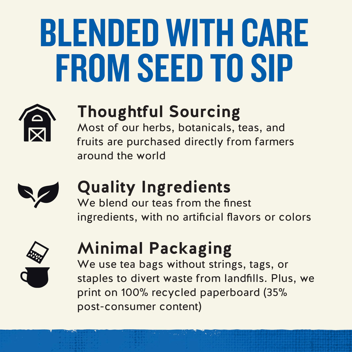 Nutrition label for Celestial Seasonings Tension Tamer showing ingredients and colors-free