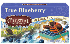Celestial Seasonings True Blueberry hibiscus and rosehips blend visible in the mix