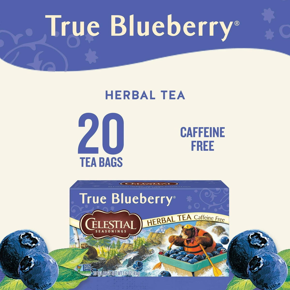 Celestial Seasonings True Blueberry kitchen scene evokes everyday tea moments