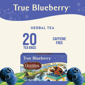 Celestial Seasonings True Blueberry kitchen scene evokes everyday tea moments