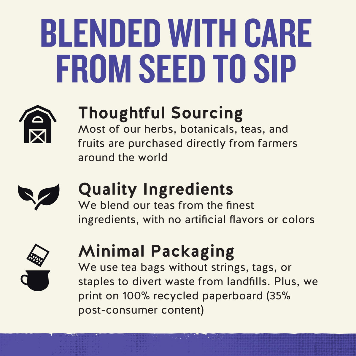 Hot cup of Celestial Seasonings True Blueberry herbal tea.