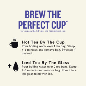 Iced True Blueberry tea served in a refreshing glass.
