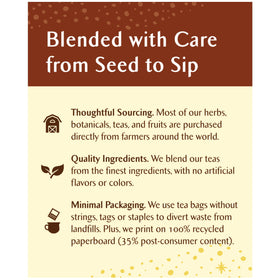 Celestial Seasonings Fireside Vanilla Spice tea blend with warm vanilla and spices.