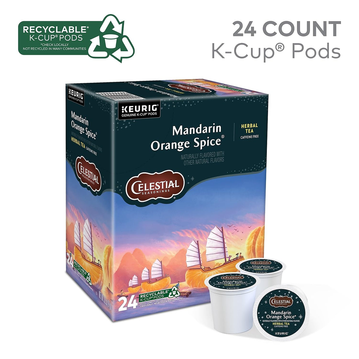 Celestial Seasonings K-Cup pods arranged for fast, flavorful brews.