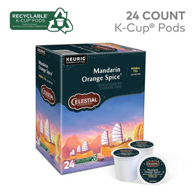 Celestial Seasonings K-Cup pods arranged for fast, flavorful brews.