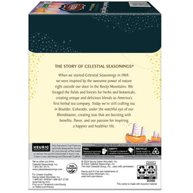 Celestial Seasonings label emphasizes 100% natural ingredients.