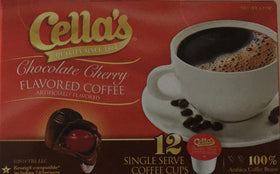 Cella's Chocolate Cherry cups on shelf for busy mornings.