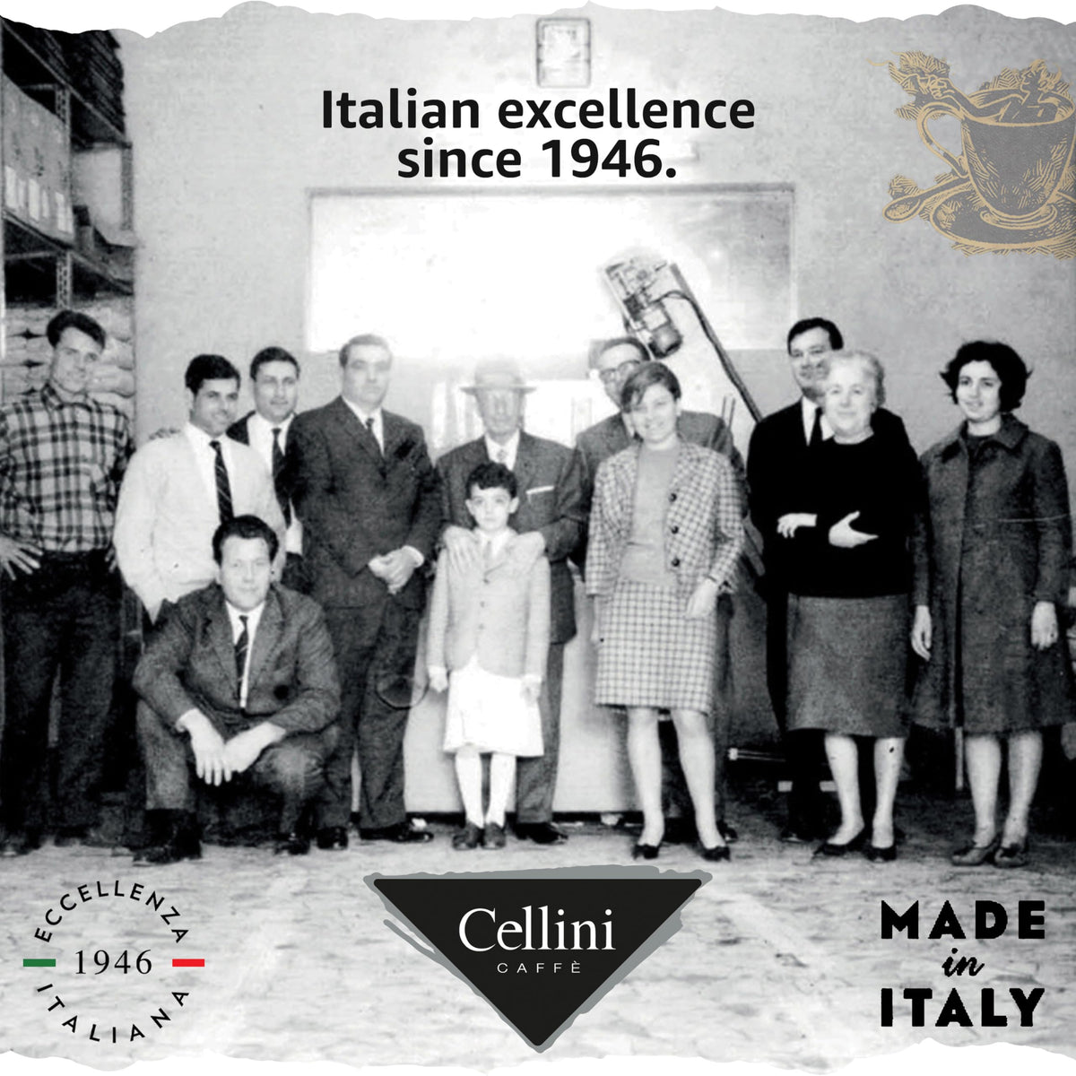 Cellini Caffè Intenso aroma-rich brew with strong flavor potential.