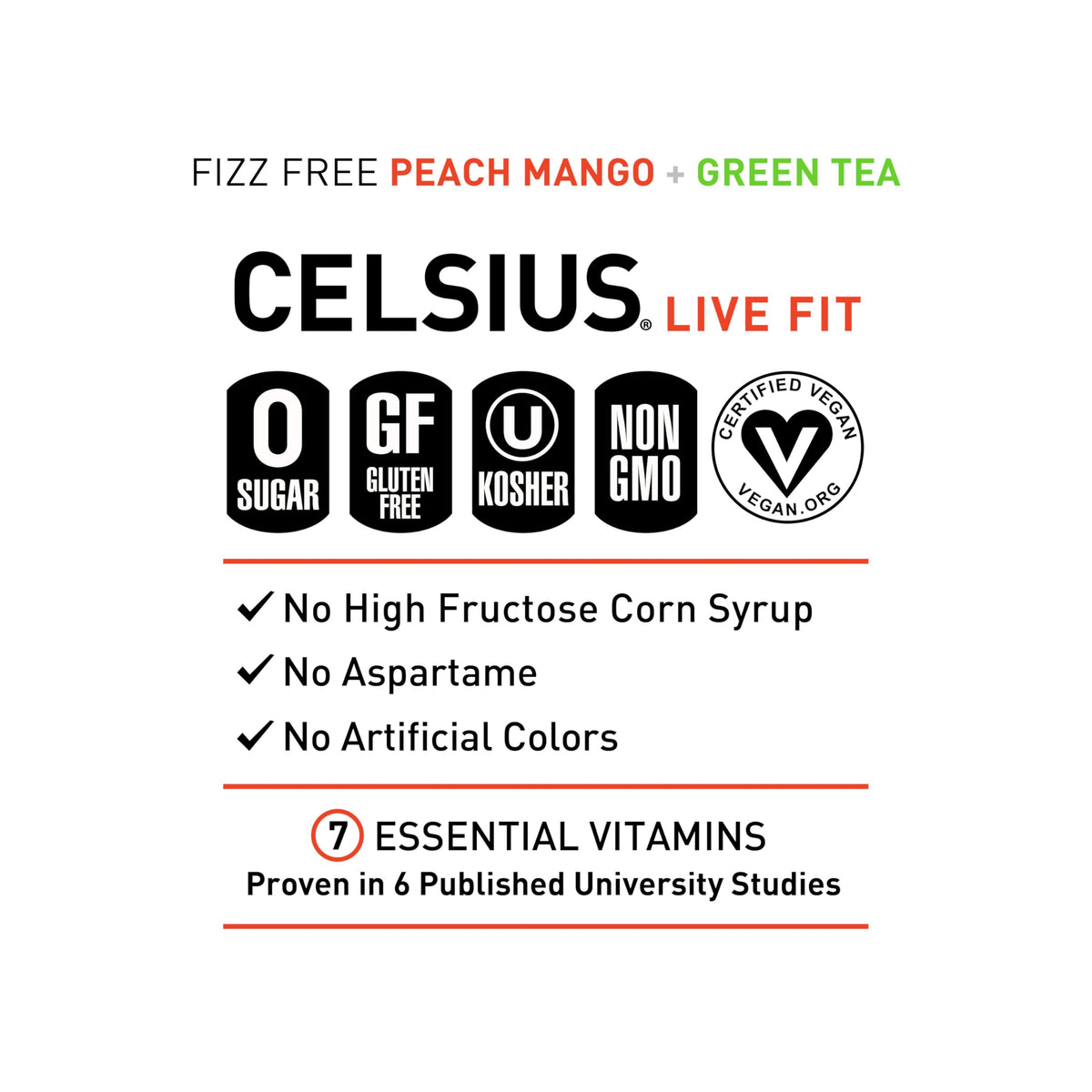 Celsius 12-pack display for convenient energy on the go.