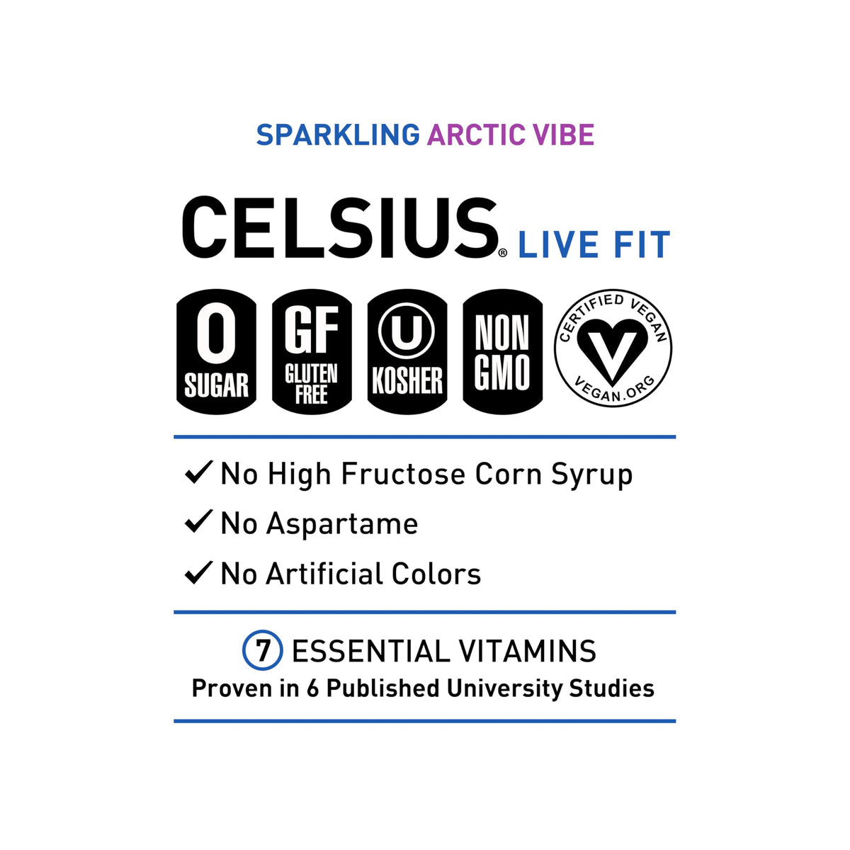 CELSIUS Arctic Vibe 12-pack display highlights convenient multi-pack for busy weeks