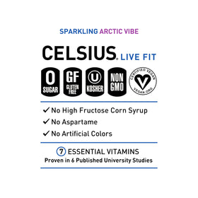 CELSIUS Arctic Vibe 12-pack display highlights convenient multi-pack for busy weeks