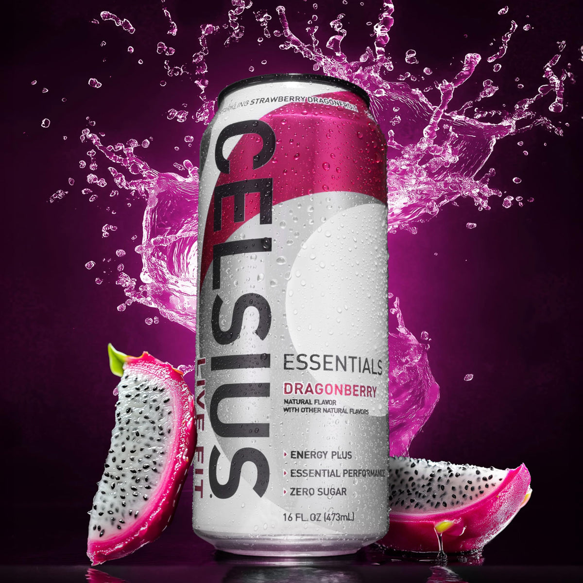 Active workout scene featuring CELSIUS Essentials for on-the-go energy.