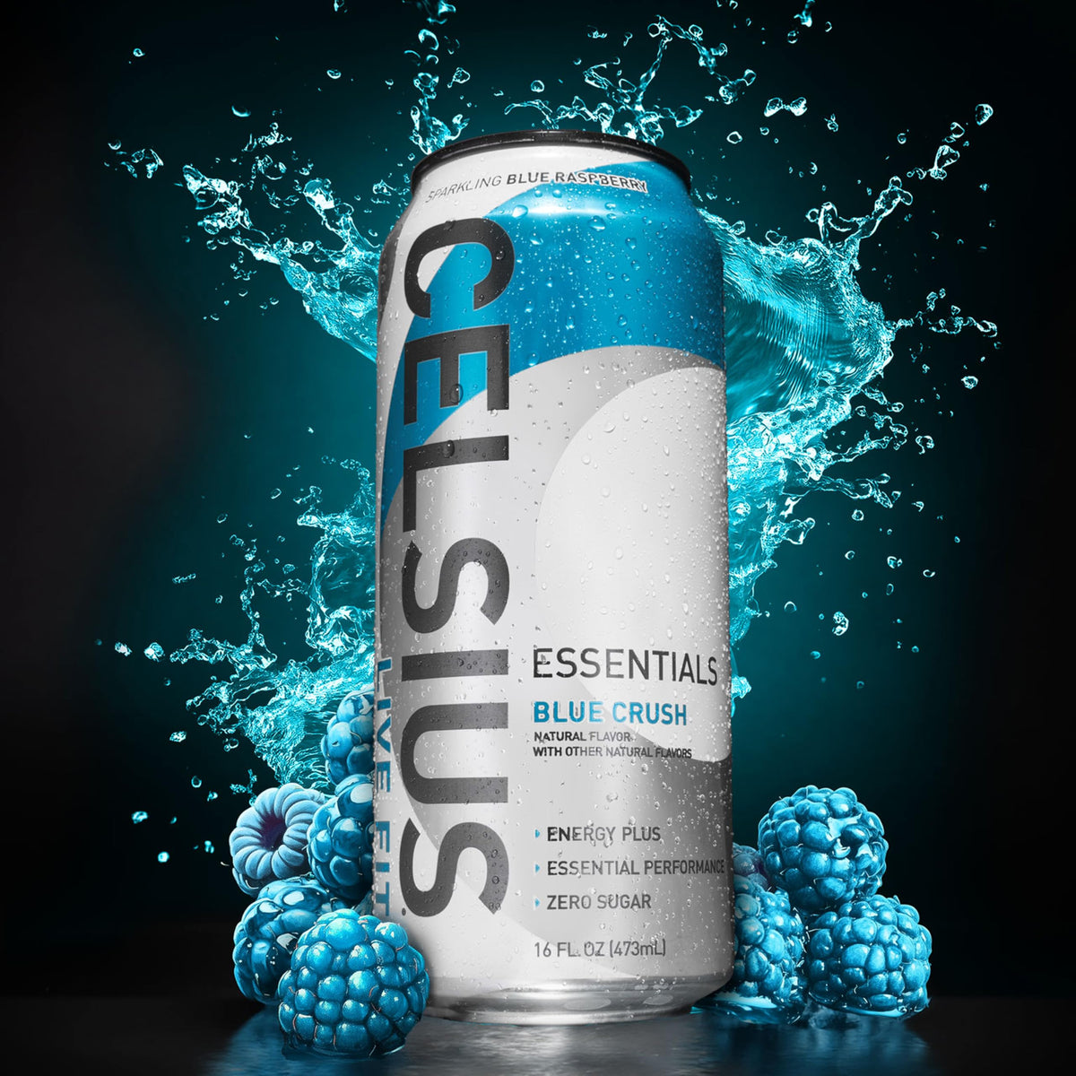 CELSIUS Essentials sugar-free energy boost for gym sessions and study hours