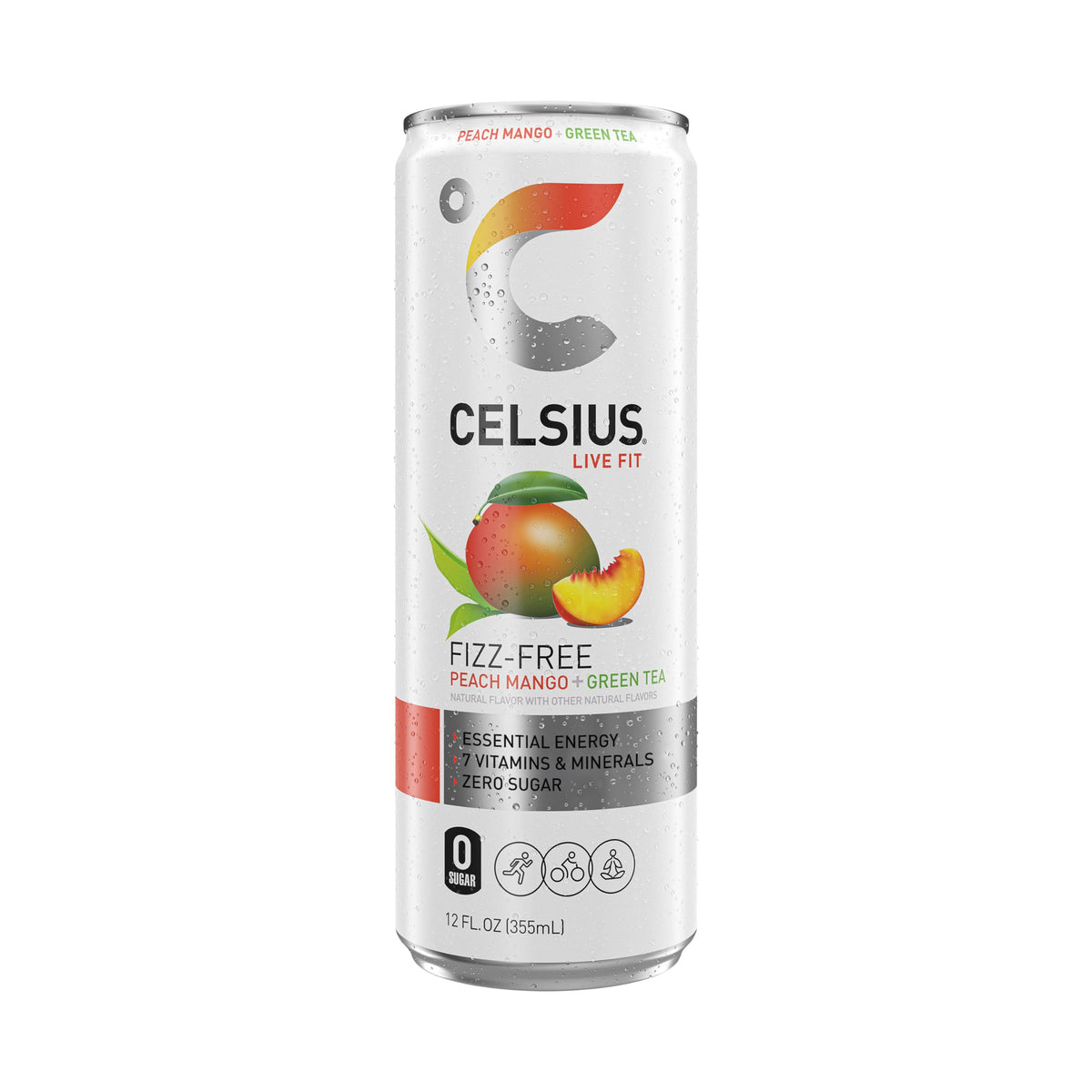 Celsius served on ice shows vibrant color and refreshment.