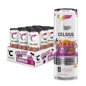 CELSIUS Galaxy Vibe can – strawberry watermelon flavor for a refreshing energy lift.