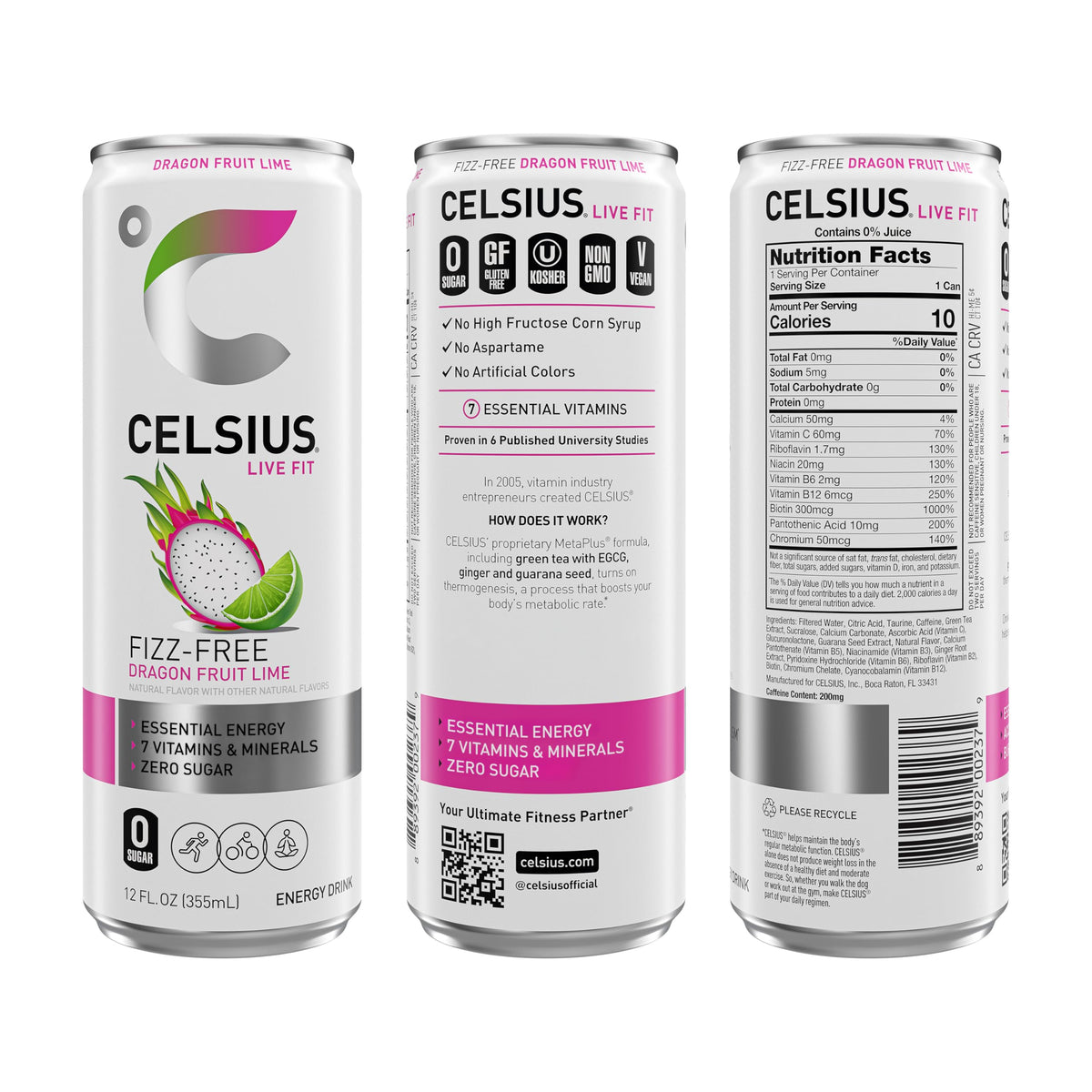 CELSIUS green tea EGCG ingredient shot highlighting premium energy ingredients