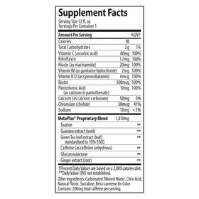 Celsius bottle display highlighting green tea extract EGCG