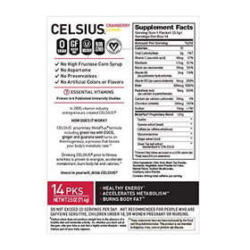 CELSIUS powder stick dissolving in water over ice for zero sugar flavor.