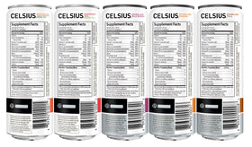 Celsius slim-can zero sugar badge for clean energy