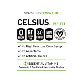 Celsius 12-pack display highlighting premium energy for workouts