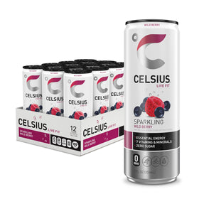 CELSIUS Sparkling Wild Berry can ready for a workout energy boost
