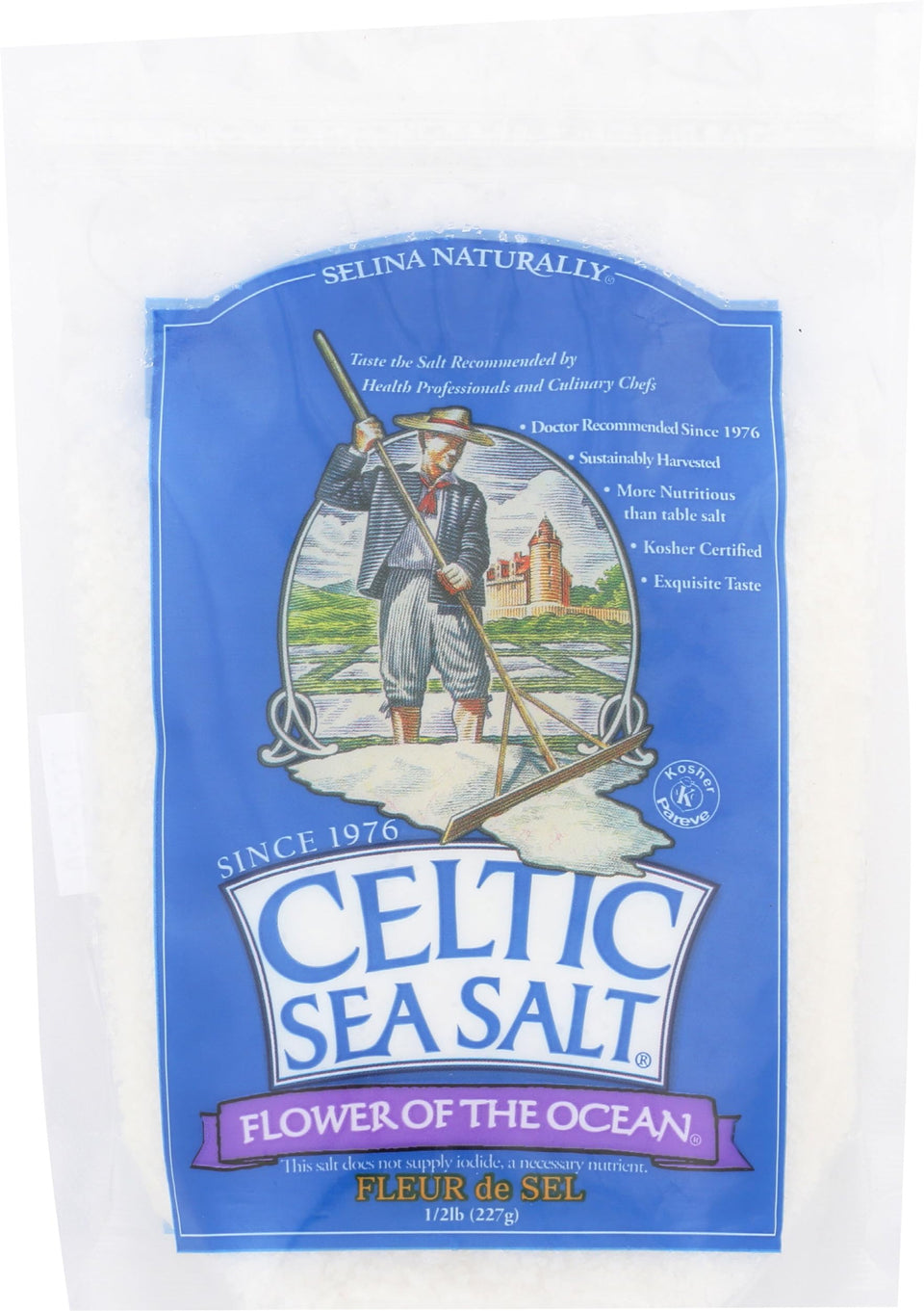 Celtic Sea Salt Flower of the Ocean closeup of delicate crystals for finishing dishes.