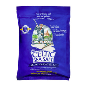 Celtic Sea Salt Light Grey Coarse crystals add natural mineral crunch to dishes.