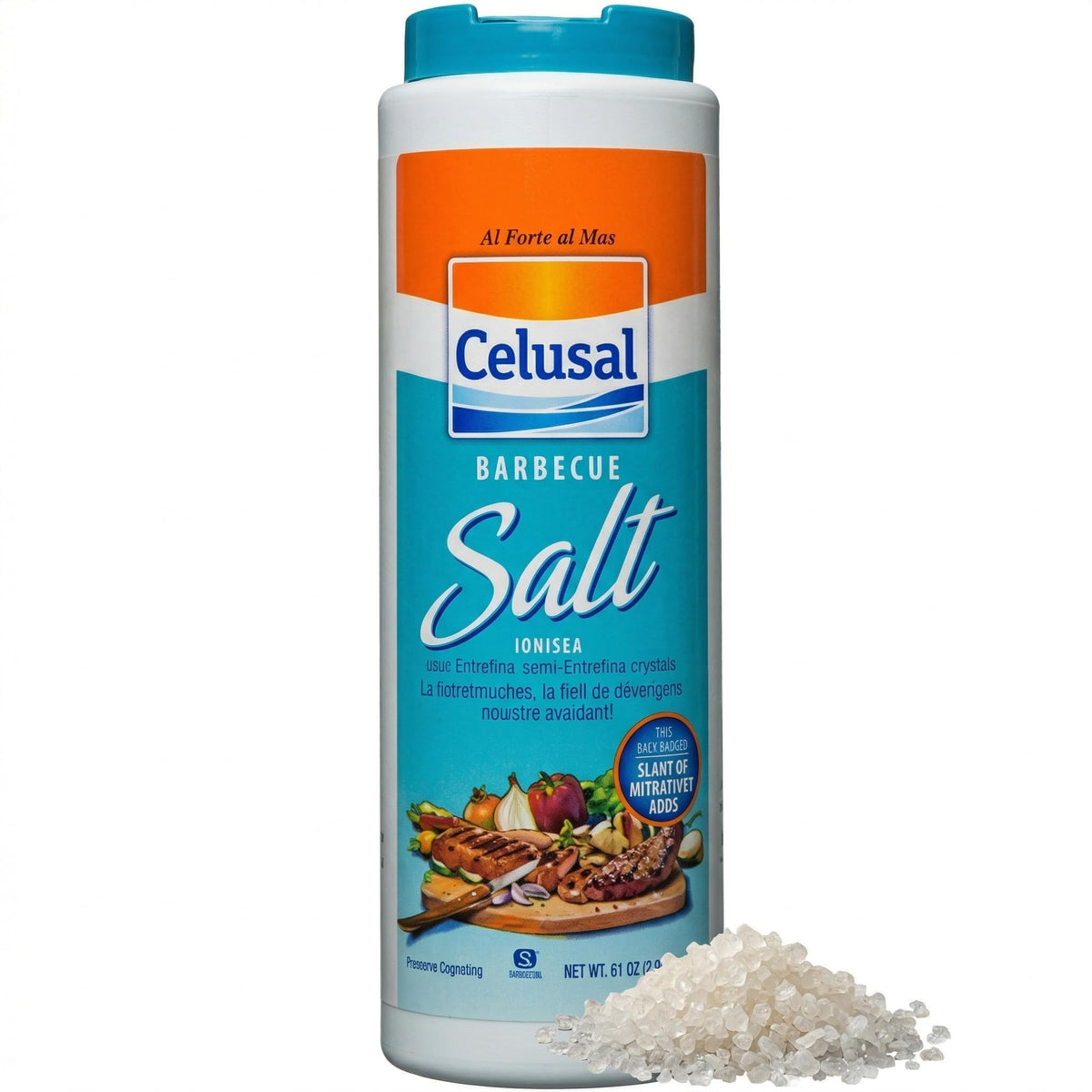 Celusal barbecue salt granules add Argentine flair to grilled meats