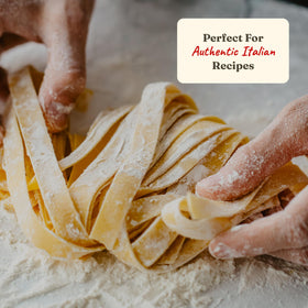 Focaccia-dough ready to rise with Cento Anna 00 flour.