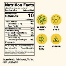 Cento artichoke hearts in brine with eight to ten hearts per can for portion control.