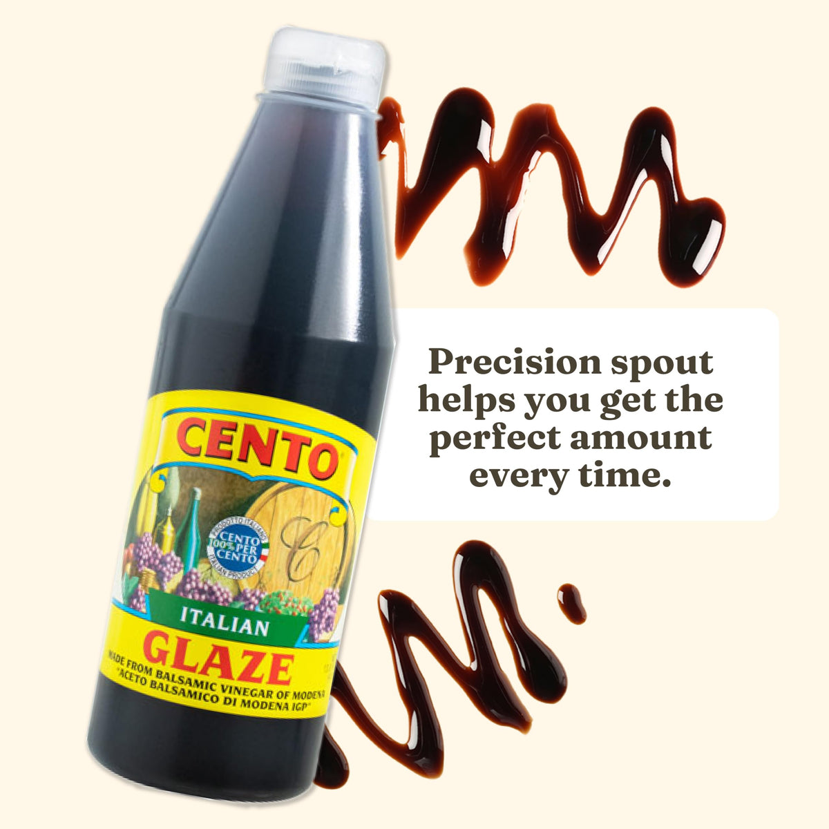 Cento Balsamic Glaze grilled-meat marinade keeps proteins juicy with rich aroma
