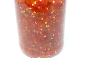 Cento hoagie spread served on a sandwich highlighting peppers