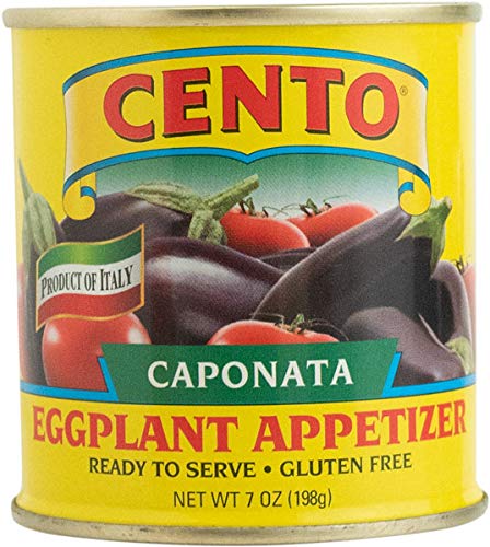 Cento Caponata pack of 4 cans, ready to enjoy as a versatile Italian appetizer.