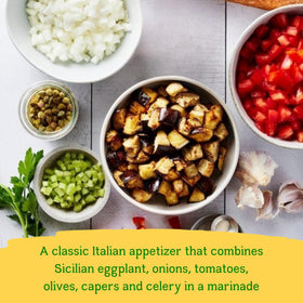 Cento Caponata pasta toss highlights Sicilian flavors.