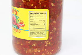 Cento diced hot cherry pepper spread close-up showing crunchy texture