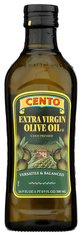 Cento extra virgin olive oil 17oz bottle for fresh dressings and cooking.