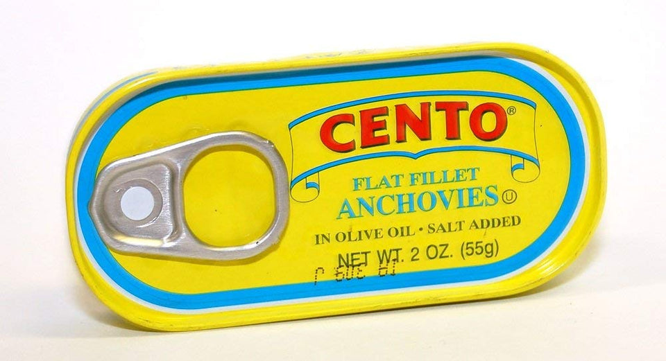 Cento flat anchovies in olive oil ready for sauces and salads