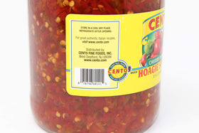 Cento hot cherry pepper spread on a hoagie for bold flavor