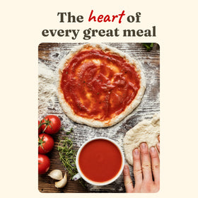Cento sauce filling calzone dough for a tasty pocket.