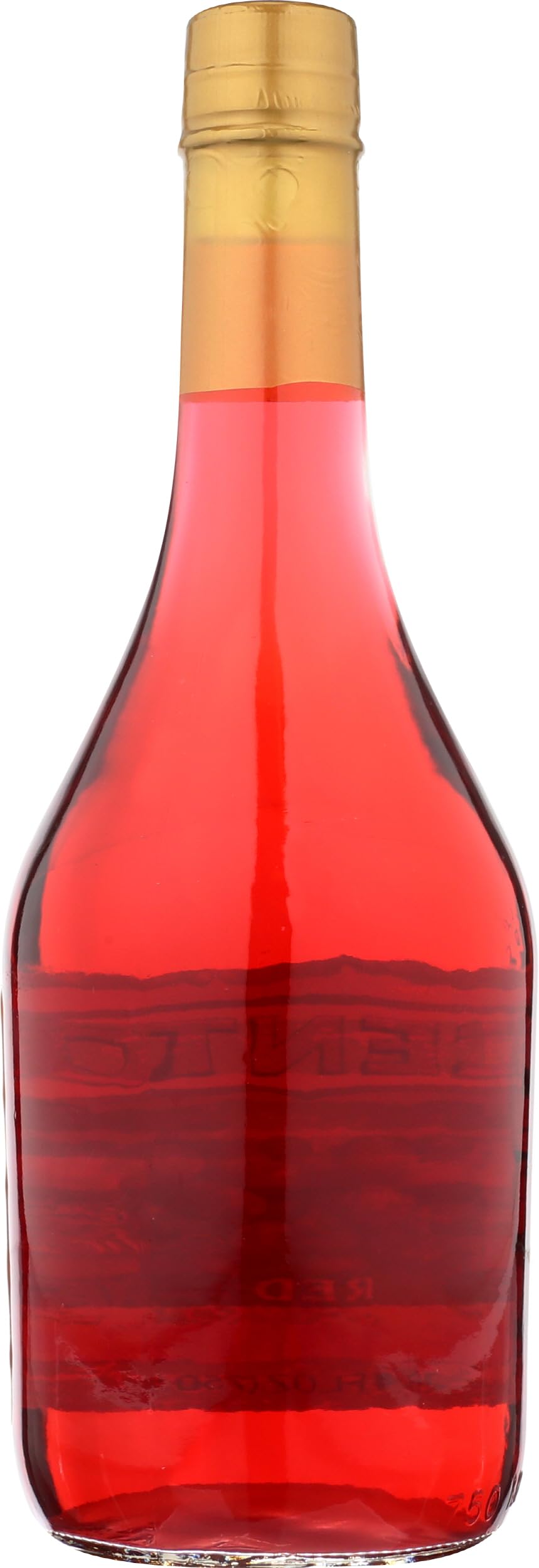 Cento Red Wine Vinegar label closeup highlighting Italian style and quality.