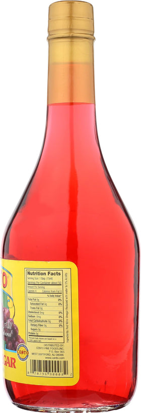 Cento Red Wine Vinegar bottle on pantry shelf, long-lasting flavor booster.